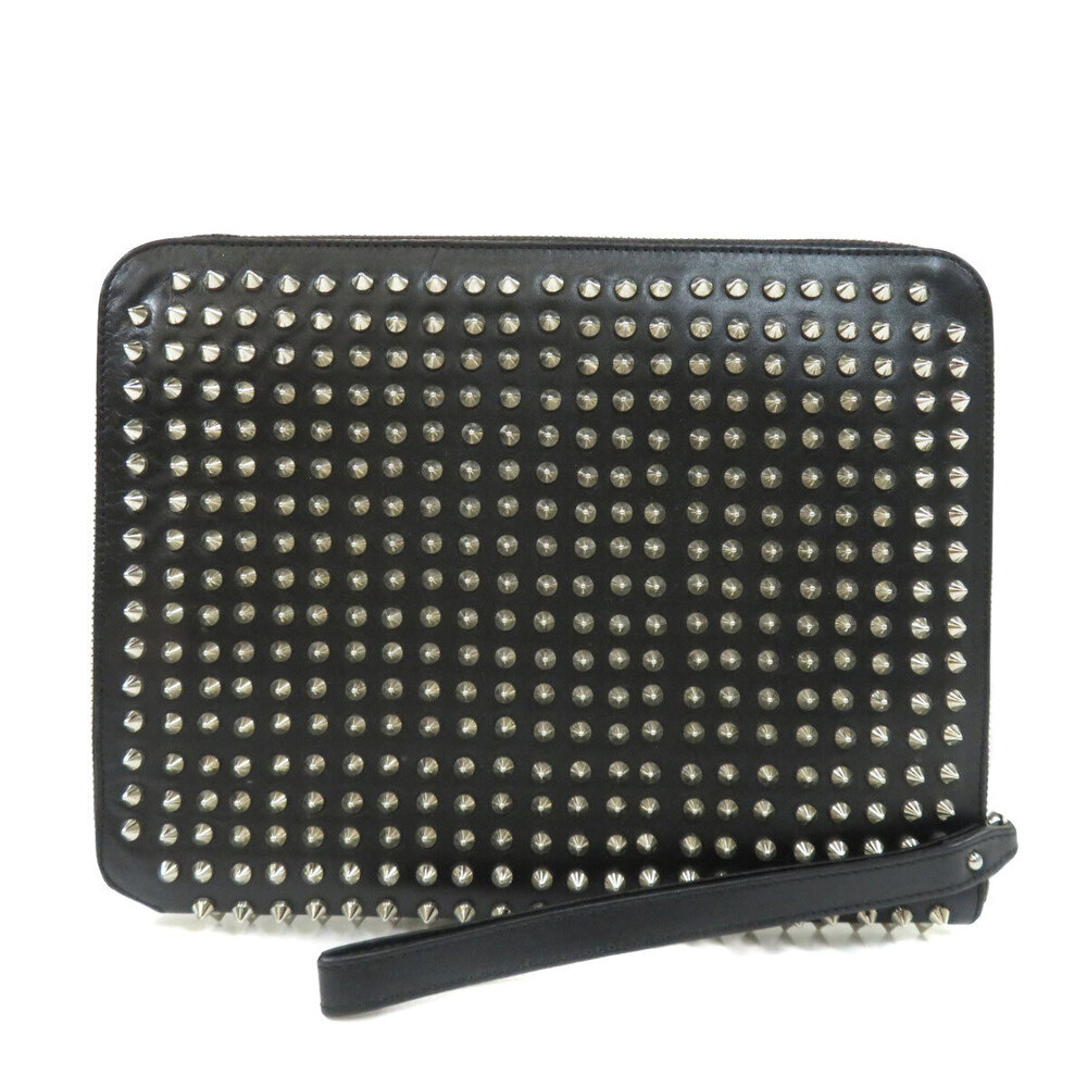 Christian Louboutin Handbag Clutch Spike Leather